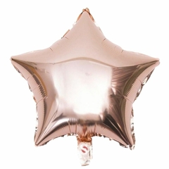 GLOBO ESTRELLA ROSA GOLD METALIZADO 45CM