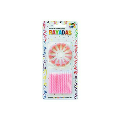 VELAS BLISTER X 24 UD ROSA