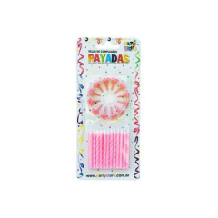 VELAS BLISTER X 24 UD ROSA