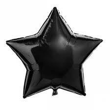 GLOBO ESTRELLA NEGRO METALIZADO 45CM