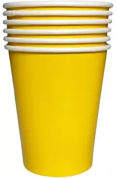 VASOS POLIPAPEL AMARILLO X 6U