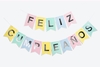 BANDERIN COLORES PASTELES Y LETRA PLATA