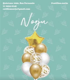 SET DE GLOBOS CONFETTI DORADO - comprar online