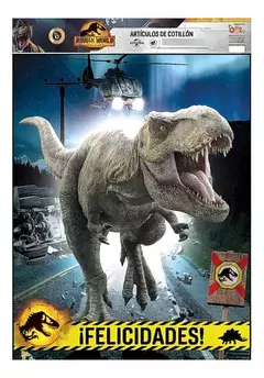 AFICHE FELIZ CUMPLE JURASSIC - comprar online
