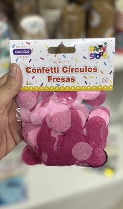 CONFETTI CIRCULOS FRESAS - comprar online