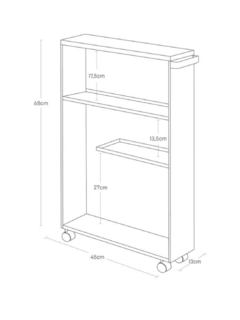 Imagen de Organizador carrito baño repisa con ruedas 20%off transferencia