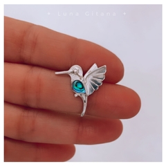 Aros Colibrí con Piedra Natural - comprar online