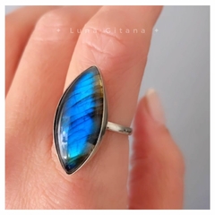 Anillo Labradorita Azul