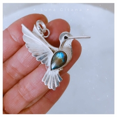 Imagen de Dije Colibrí con Labradorita