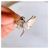 Anillo Colibrí con piedra natural