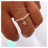 Anillos elásticos con dije cubic