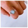 Anillo Larimar con Bolitas