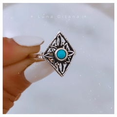 Anillo Rombo con Turquesa - comprar online