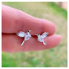Aros Colibrí Cristal