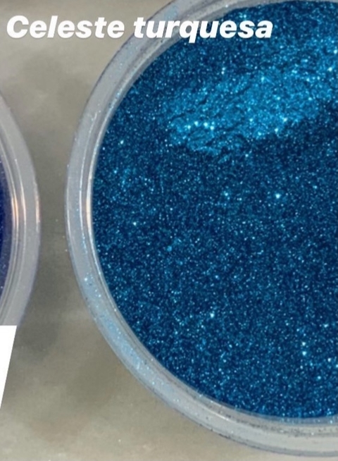 GLITTER CELESTE TURQUESA