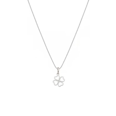 Colar Feminino de Prata 925 Trevo 4 Folhas Sorte Proteção