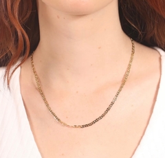 Colar Elos Piastrine 3MM Semijoia Ouro 18K - comprar online