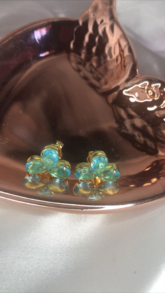 Brinco Ear Cuff de pedras naturais azul - Dona Diva  Joias