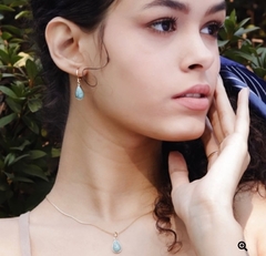 Colar Pingente Gota Turquesa - comprar online