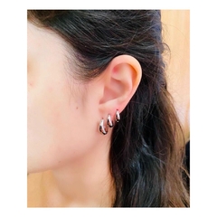 Trio De Argolinhas Lisas Prata 925 Original - comprar online