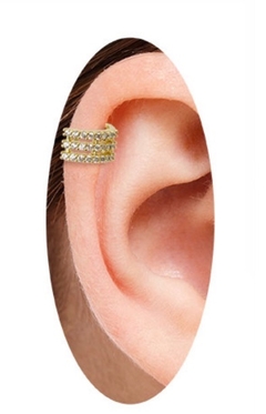 piercing fake dourado triplo - comprar online