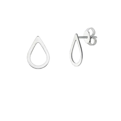 Brinco Feminino Gota De Prata 925 Legítima Mini Argolinha