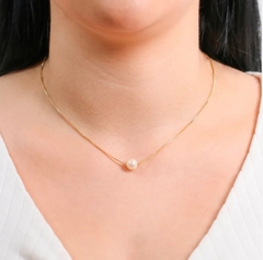 Colar Pérola 8MM Semijoia Ouro 18K - comprar online