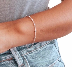 Pulseira de bolinha prata 925 legitima - comprar online
