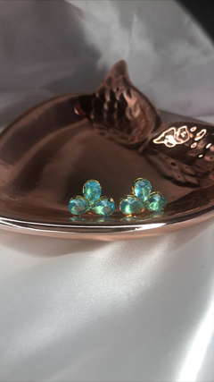 Brinco Ear Cuff de pedras naturais azul - Dona Diva  Joias