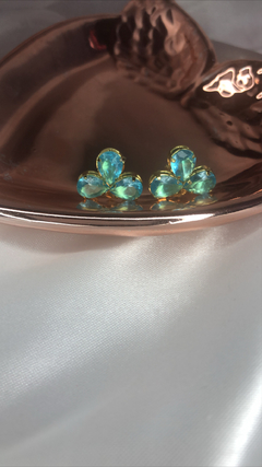 Brinco Ear Cuff de pedras naturais azul - comprar online
