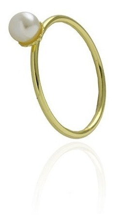 Anel Banhado A Ouro Com Pedra Acrílica - comprar online