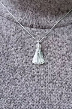 ￼Colar Prata 925 Legítima Nossa Senhora