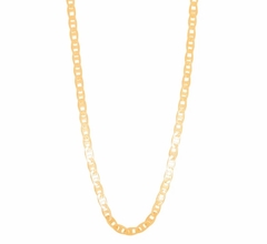 Colar Elos Piastrine 3MM Semijoia Ouro 18K