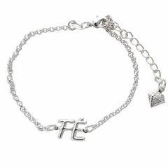 Pulseira Fé banhada A prata