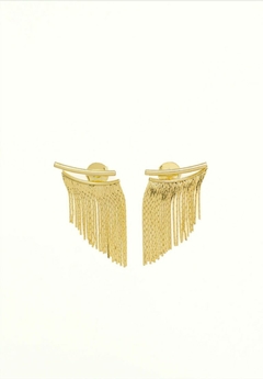 Brinco Franja P – em banho ouro