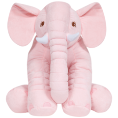 Almofada Elefante Gigante de Pelúcia Rosa (3+) Buba