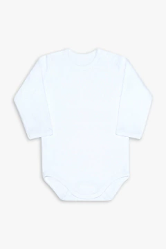 Body Ribana 1/3 Com Botão No Ombro Branco Dedeka