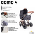 Como 4 Linha Diamond (Carrinho + Moisés + Bebê Conforto Risus + Bolsa + Adaptador) ABC Design  na internet