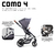 Como 4 Linha Diamond (Carrinho + Moisés + Bebê Conforto Risus + Bolsa + Adaptador) ABC Design 