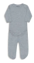 Conjunto Body Ribana c/ Pezinho Cinza Mescla Bebê Dedeka