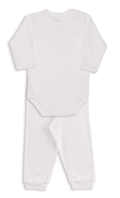 Conjunto Body Ribana Marfim Bebê Dedeka
