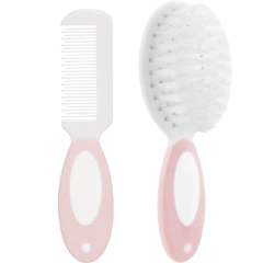 Kit Escova e Pente Baby Rosa Buba