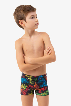 Sunga  Boxer Oceanic 4/8 Dinos coloridos 22/23 Dedeka 