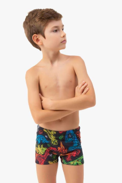 Sunga  Boxer Oceanic 4/8 Dinos coloridos 22/23 Dedeka 