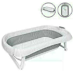 Banheira Dobrável Cinza Buba