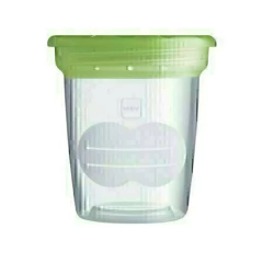 Conjunto de 5 Potes para Armazenamento de Leite com Tampa Verde MAM