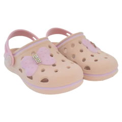 Crocs Babuche Infantil Menina Pop Mini Nude/Rosa Bebê (19/26) WorldColors