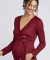 Vestido Canelado Transpasse Bordô Emma Fiorezi - comprar online