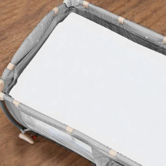 Lençol De Berço Desmontável Bichuus Liso Branco Mami