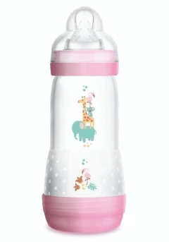Mamadeira Anticólica Easy Start 320ml (+4m) Rosa MAM